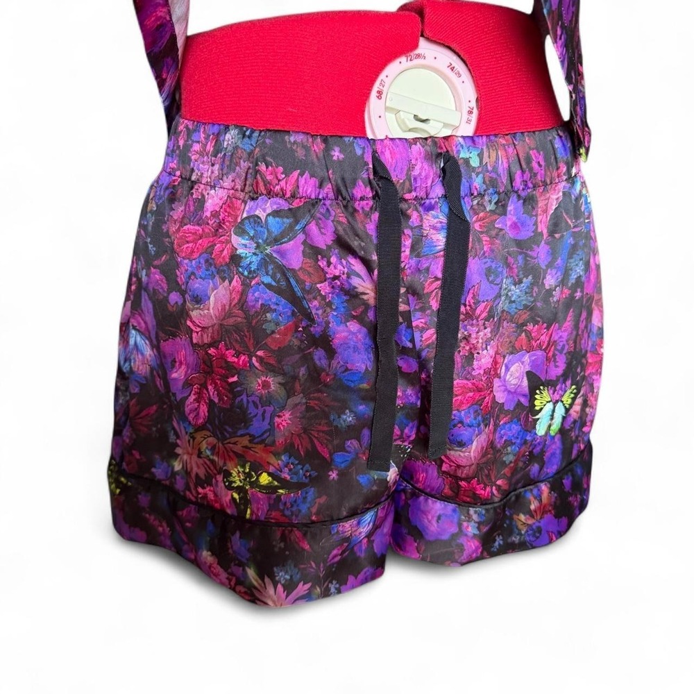 Victoria's Secret Purple Floral Butterfly Satin Pajama Set Small Whimsygoth - Picture 5 of 7